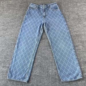 Hollister‎ Ultra High-Rise Dad Straight Jeans Womens 30X31 Blue Diamond Denim